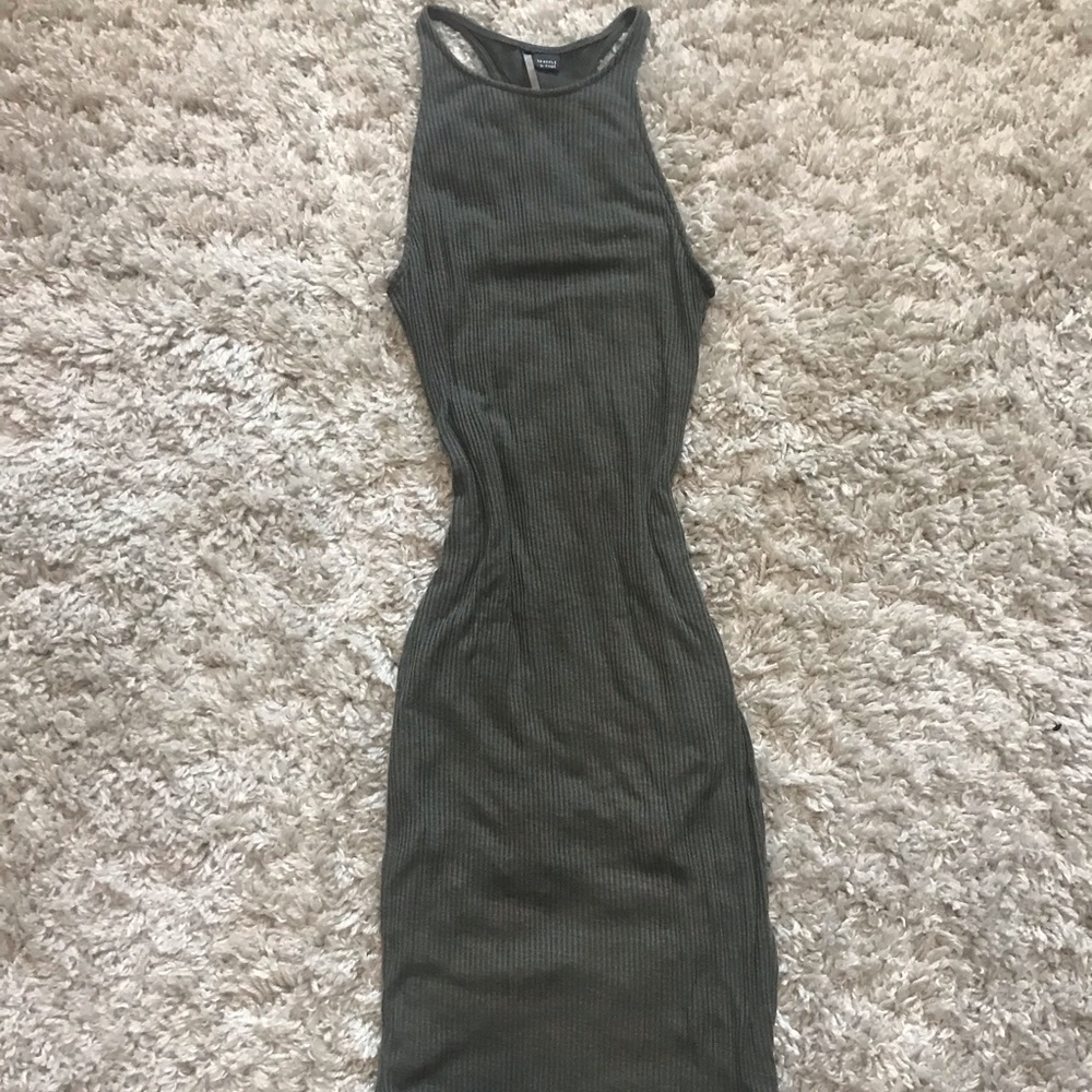 Green Racer Back Midi Dress